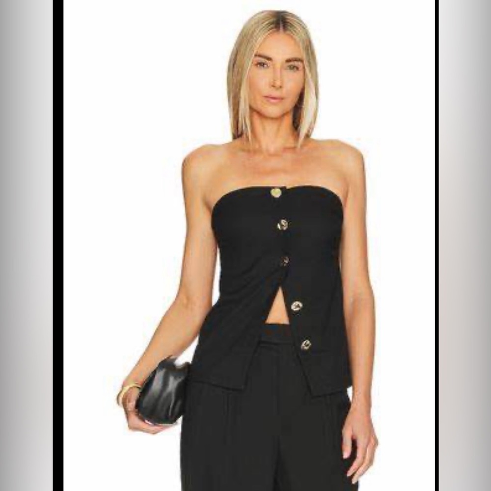 Rails lulu top. Black with gold buttons. M.  Like new.